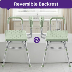 KEKOY Tub Transfer Bench Shower Chair Adjustable 400lb Non-Slip Green