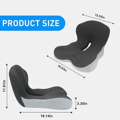Comfortable & Breathable Driving Seat Cushion for Truck and Office – Dark Gray