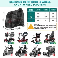 Heavy Duty Mobility Scooter Storage Cover 48″x22″x38″ Waterproof UV Protection