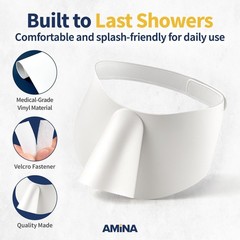 Tracheostomy Shower Cover for Adults 15.5″ to 22.0″ – Soft Vinyl Neck Protector