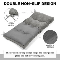 baibu 40 Inch Classic Solid Color Bench 40x15x3 (Pack of 1), Grey