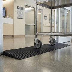 Non-Slip Rubber Threshold Ramp 1.6″ Rise, 35.4″ Wide for Wheelchairs & Scooters