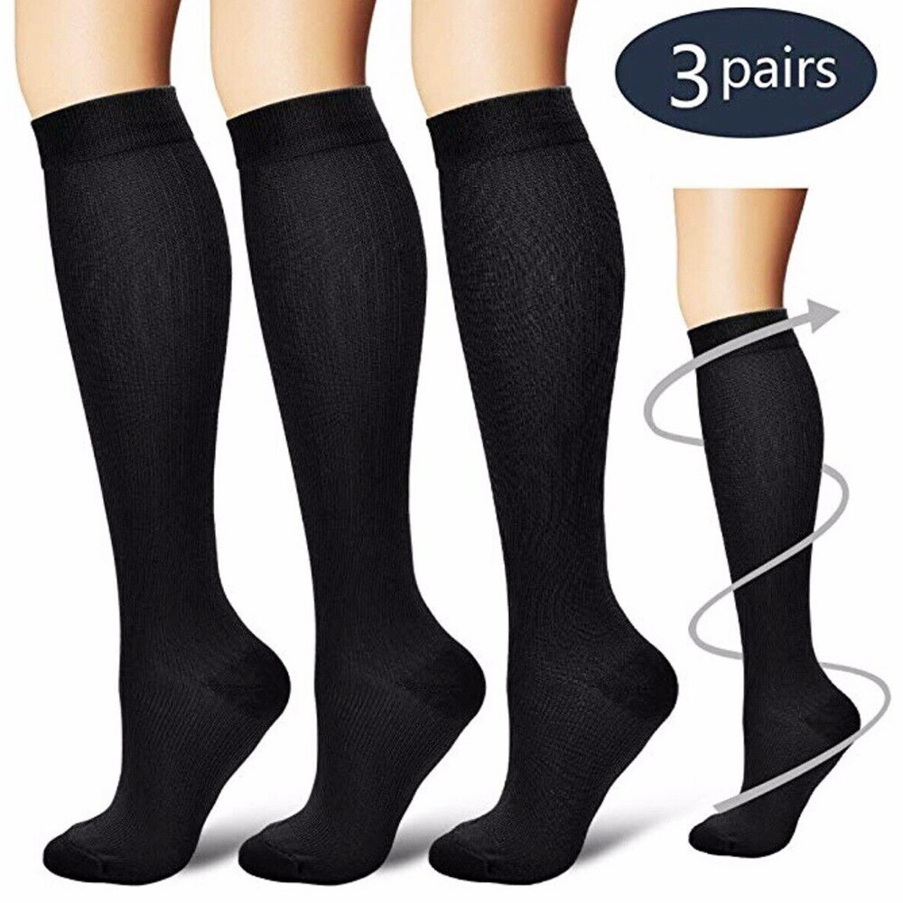 15-20 mmhg Hose Compression Socks for women Pain Relief Calf Leg Foot Full Toe