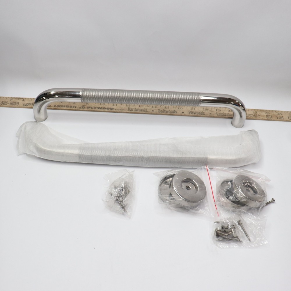 (2-Pk) Grab Bar Knurled Chrome 16″