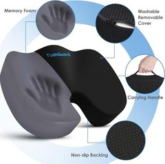 Multi-Use Memory Foam Seat Cushion for Office, Car, Wheelchair – Adjusts to You