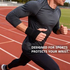 Wrist Brace Adjustable Support Hand Strap 1 Count (Pack of 1), Black