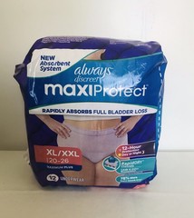 Always Discreet MaxiProtect Women’s Underwear Maximum Plus, Size XL/XXL , Qty 12