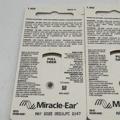 Lot Of 3 Miracle. Ear Premium Zinc Air Size 10 Mercury Free 1.45v 4 Pack (12)