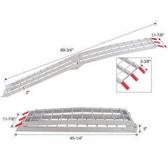 Aluminum Loading Ramps, Tailgate Ramps, Four Wheeler Ramps for Trucks Lawn Mower