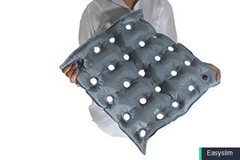 Inflatable Seat Cushion 17×17 Inch Gray Vinyl Portable Wheelchair