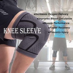 Knee Sleeve Compression Brace Support Gear Joint Pain Relief Elastic Protection