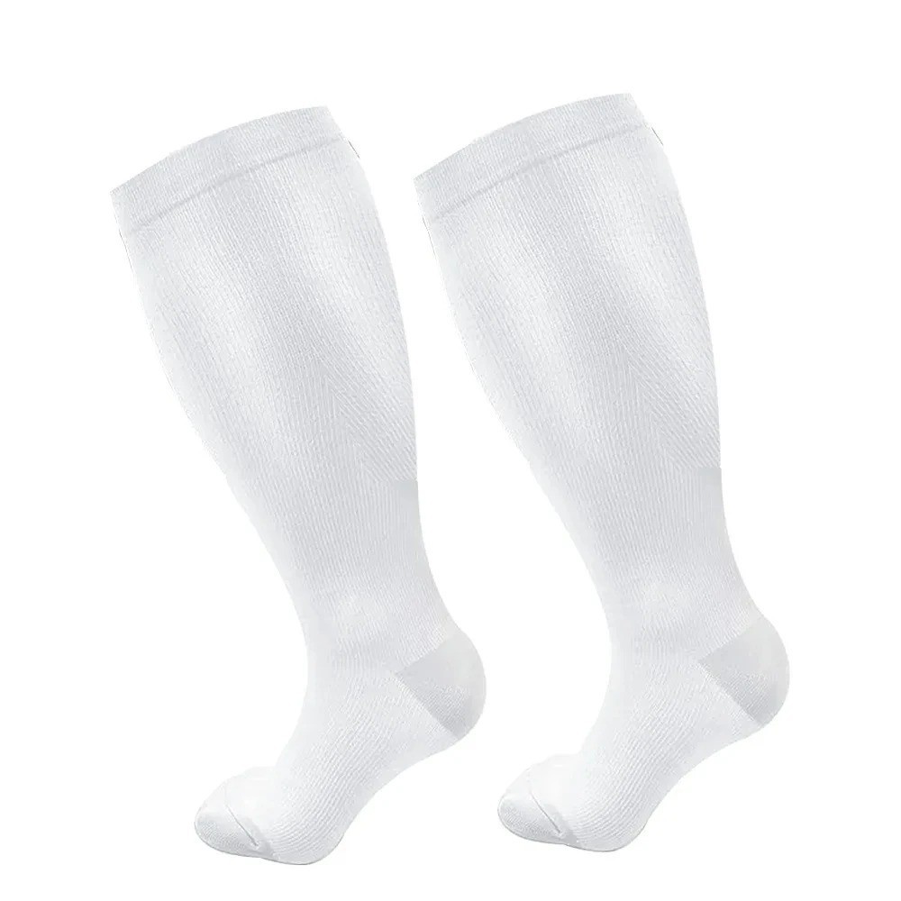 Wide Calf Plus Size Compression Socks Women Men 15-20mmHg
