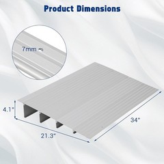 1/2/3/4″ Rise Aluminum Threshold Ramp for Doorways Portable Front Door Ramp