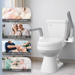 ZEAGUS Toilet Safety Rails for Seniors,500lb Heavy-Duty Toilet Safety Frame,G…