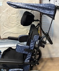 Quickie IRIS Tilt-in-Space Wheelchair 19×19 Frame 300lb Cap Sunrise Medical Blue
