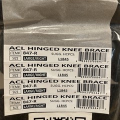 Advanced Ortho ACL Hinged Knee Brace Large Right 847-R Black