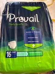 Prevail Daily Briefs Discreet Adult SM 20-31” Incontinence Underwear16ct. Small