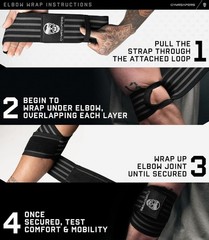 Elbow Support Wraps Flexibility 40 Inch Compression Strap Powerlifting Brace for