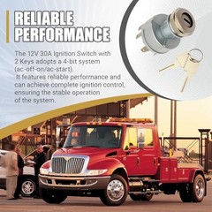 12V 30A Ignition Switch with 2 Keys Compatible with International 4000 & 8000