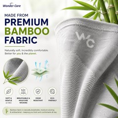 Bamboo Compression Knee Sleeves for Men & Women – Sports Support Pair M