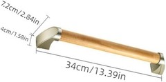 Wood Grab Bar Wall Mounted Safety Rails Support Handle Durable Toilet Grab bar