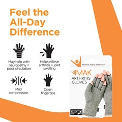 IMAK Compression Gray Cotton / Lycra® Arthritis Glove A20171, 1 Ct