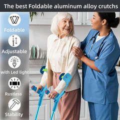 Forearm Crutches for Adults Foldable Knee Patients Mobility Aids for Childre and