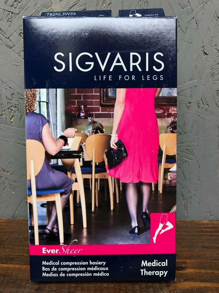 Sigvaris Eversheer Medical 20-30 mmHg Compression Thigh High Stockings w/Stay Up