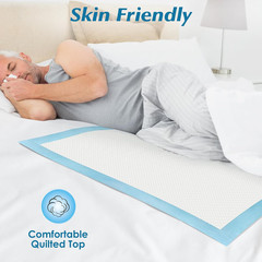 100 Count 22” X 22” Super Absorbency Disposable Underpads, Leakproof Quick Dryin