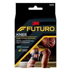 FUTURO Dual Strap Knee Support, Adjustable Adjustable, Black