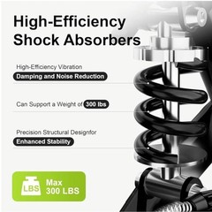 BlessReach All-Terrain 4-Wheel Knee Walker Scooter, Adjustable, 300 lb, Black