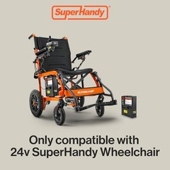 SuperHandy Extended-Life Wheelchair Battery 24V 6Ah Lithium GUT163 – Black