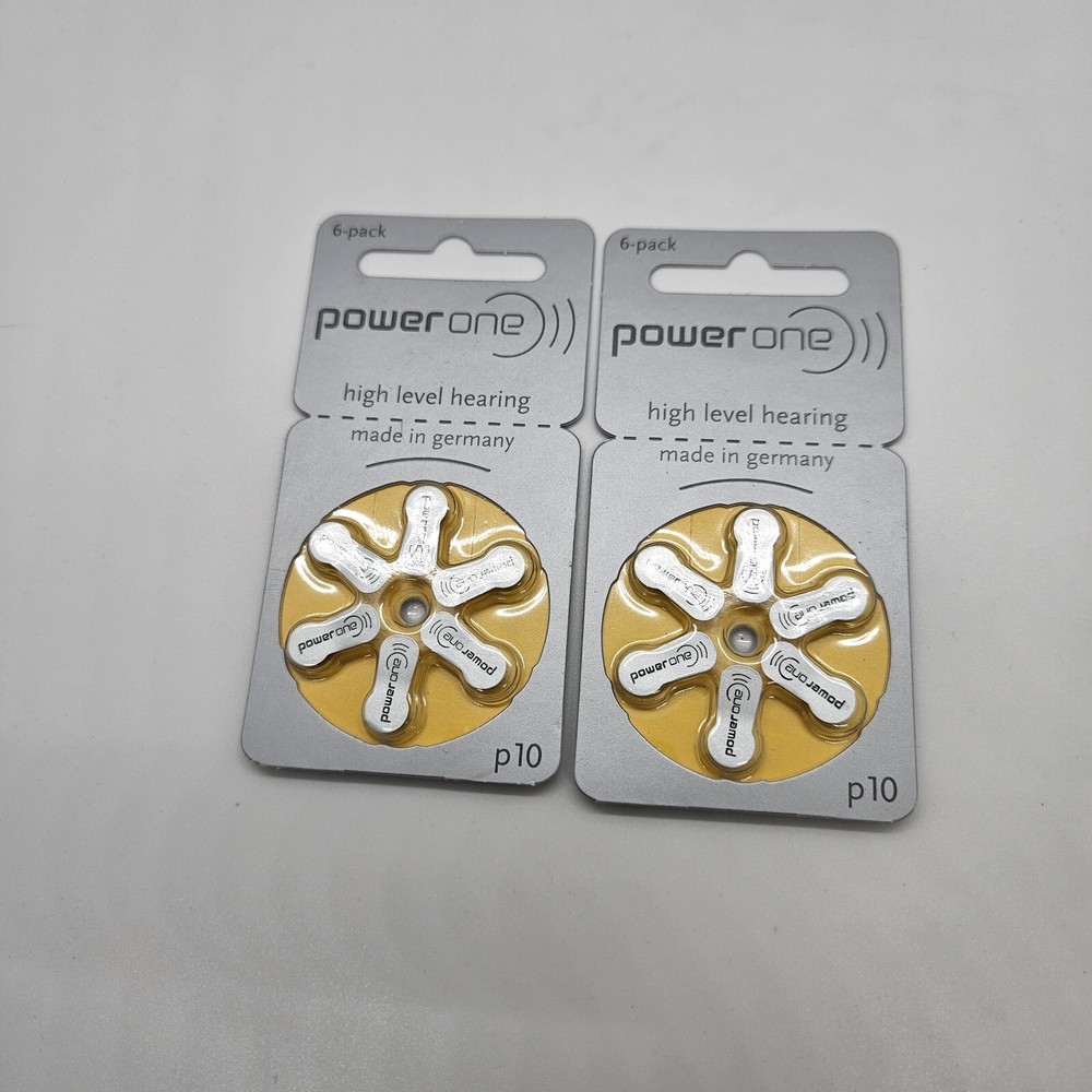 Lot of 16x Packs – Battery 10 PowerOne p10 Zinc Air Hearing Aid Batteries
