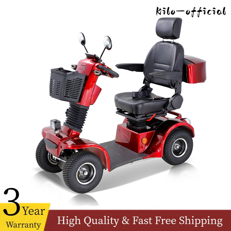 500W 4 Wheel Heavy Duty Mobility Scooter 48V 20Ah Battery Motor For Adult Senior