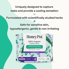 100% Organic Cotton Cover Cooling Herbal Infusion Incontinence Overnight – 16 ct