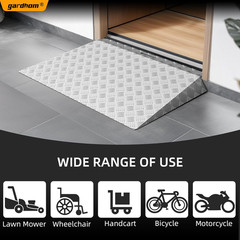 Portable Aluminum Threshold Ramp for Wheelchairs, 700LBS Capacity, 2-4″ Rise