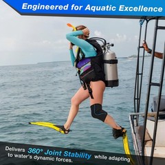 Nvorliy AquaFlex Pro Knee Brace, Compression Knee Sleeve for Swimming, Aquati…