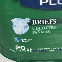 Fit Right Plus Briefs Size Medium Quantity 20 Anti-Leak Guard Sealed