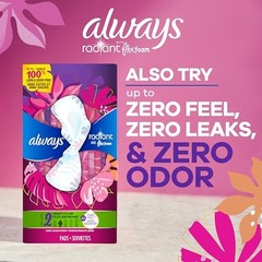 Always Infinity Feminine Pads for Women, Flexfoam with Wings, Size 4