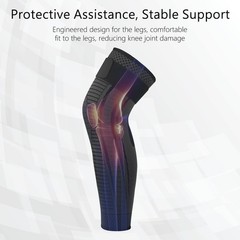 Ruilaibao 2 Pack Full Leg Compression Sleeves with Knee Support Size S Black