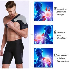 Shoulder Stability Brace Adjustable 1 Count (Pack of 1), Black