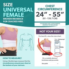 Rib Brace Compression Wrap for Men & Women – Chest Support for Fractured Ribs, C