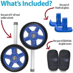 Top Glides 8″ Off-Road Walker Wheel Kits with Flexfit Universal Ski Glides (B…