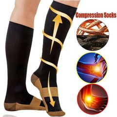 3x Copper Compression Socks 20-30mmHg Graduated Support For Achilles Tendonitis