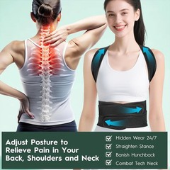 Men Women Posture Corrector Pain Relief Support Full Back Shoulder Brace Belt