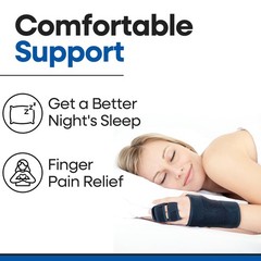 Trigger Finger Splint Brace | Middle Small/Medium (Pack of 1), Black