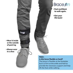 AFO S-Type – Drop Foot Stabilizer, Moldable, Trimmable, Lightweight Polyethylene