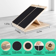 XCMVCN Slant Board for Calf Stretching, 5 15.7 x 11.69 x 1.57 Inch, Black