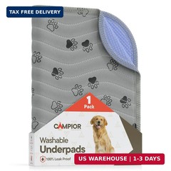 Washable Underpads 18″x24″ (Pack of 1) – Reusable Waterproof Bed Pads for Pets,
