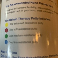 FlintRehab Premium Quality Therapy Putty (4 Pack, 3-oz Each) for Hand Exercise